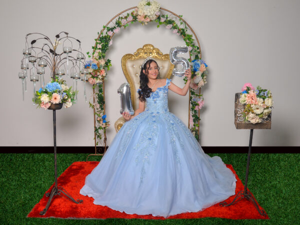 Vestido de XV Baby Blue 3D – Delicadeza y Elegancia en Cada Detalle
