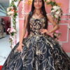Vestido de XV Black Dorado