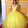 Vestido de XV Amarillo Radiante – Brilla con Alegría y Estilo