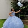 Vestido de XV Baby Blue 3D – Delicadeza y Elegancia en Cada Detalle