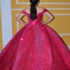 Vestido de XV Fucsia en lentejuela