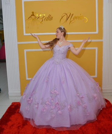 Vestido de XV Lila en 3D – Dulzura, Glamour y Fantasía en un Solo Diseño