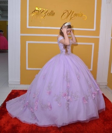 Vestido de XV Lila en 3D – Dulzura, Glamour y Fantasía en un Solo Diseño