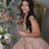 Vestido de XV Oro Rosa Imperial – La Elegancia Perfecta para tu Gran Noche