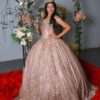 Vestido de XV Oro Rosa Imperial – La Elegancia Perfecta para tu Gran Noche
