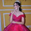 Vestido de XV Fucsia en lentejuela