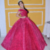 Vestido de XV Fucsia en lentejuela