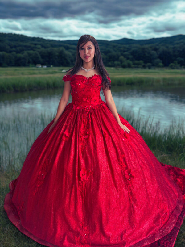 Vestido de XV Rojo 3D