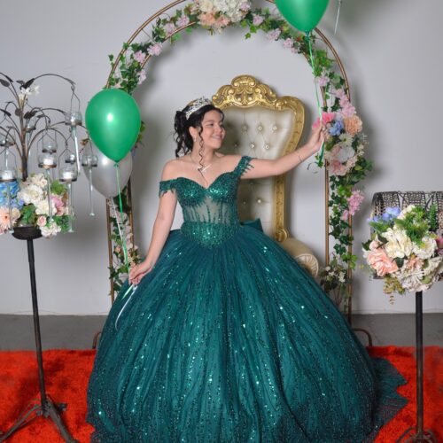 Vestido Verde Esmeralda colección 2