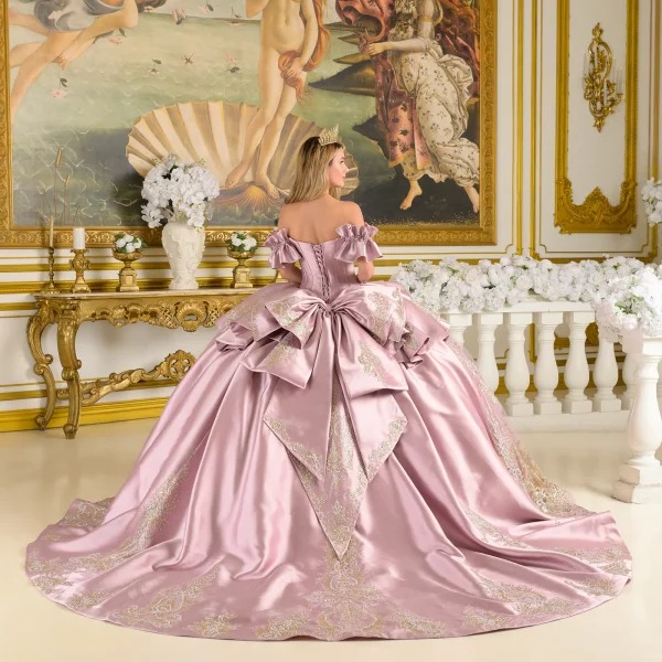 Vestido de XV lila lavanda 2026