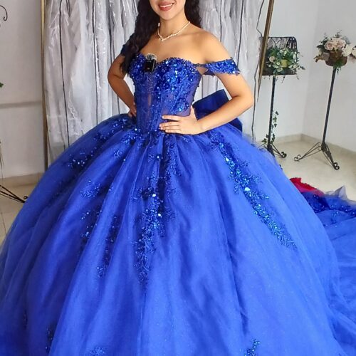Vestido de XV Royal Blue – Puro Glamour y Magia