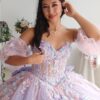 Vestido de XV lila 3d  2027