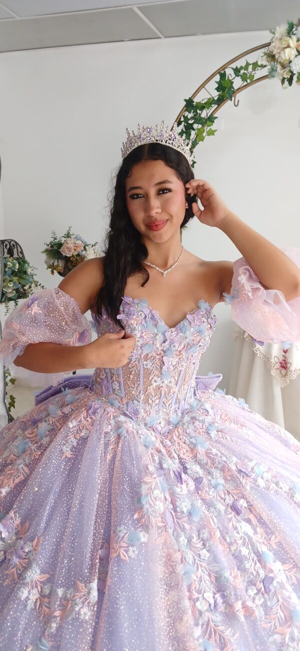Vestido de XV lila 3d  2027