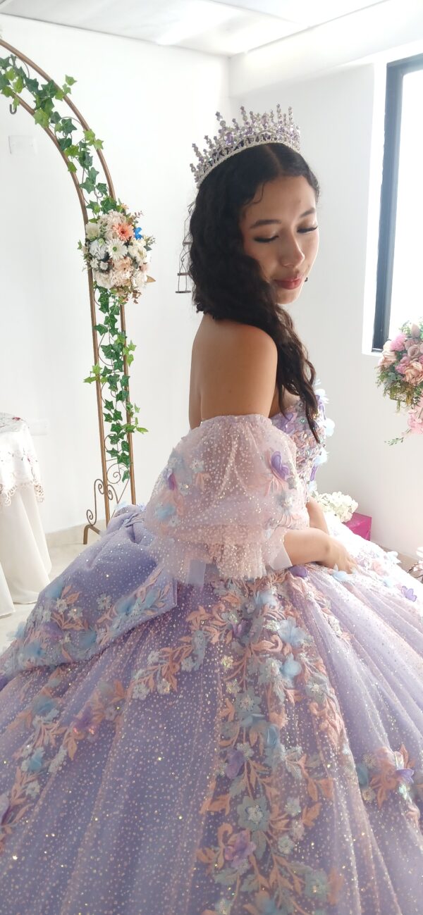 Vestido de XV lila 3d  2027