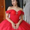 Vestido de XV Rojo 3D