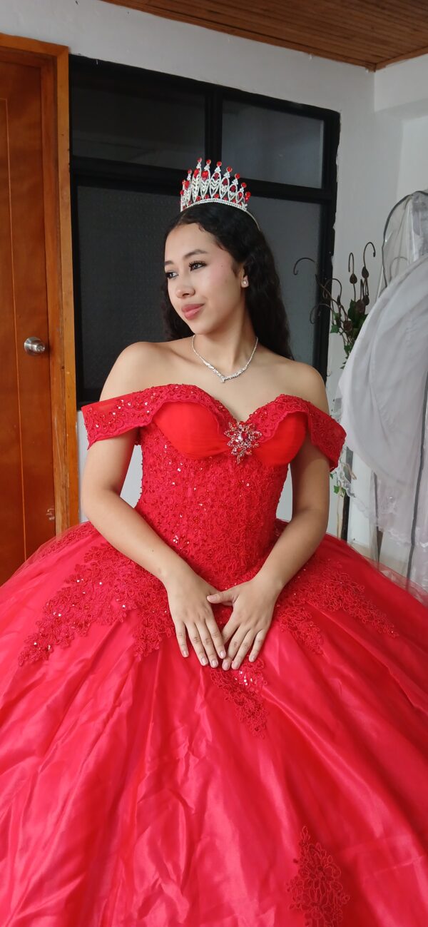 Vestido de XV Rojo 3D