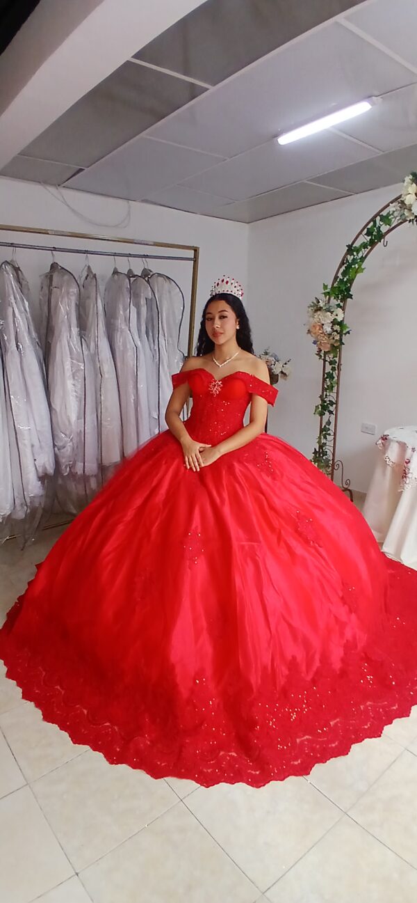 Vestido de XV Rojo 3D